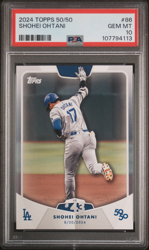 2024 Topps 50/50 Shohei Ohtani #86 Shohei Ohtani PSA 10