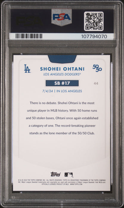2024 Topps 50/50 Shohei Ohtani #44 Shohei Ohtani PSA 10