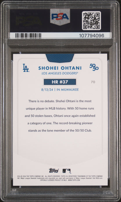 2024 Topps 50/50 Shohei Ohtani #70 Shohei Ohtani PSA 10