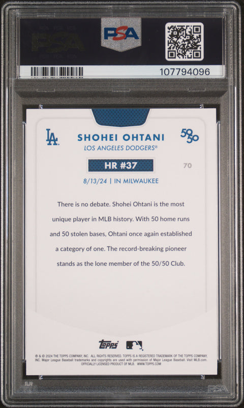 2024 Topps 50/50 Shohei Ohtani #70 Shohei Ohtani PSA 10
