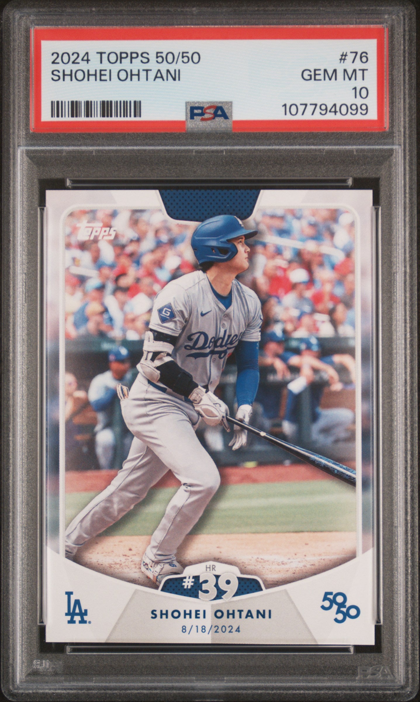 2024 Topps 50/50 Shohei Ohtani #76 Shohei Ohtani PSA 10