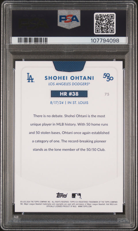 2024 Topps 50/50 Shohei Ohtani #75 Shohei Ohtani PSA 10
