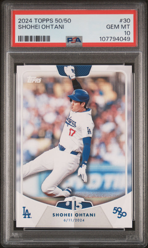 2024 Topps 50/50 Shohei Ohtani #30 Shohei Ohtani PSA 10