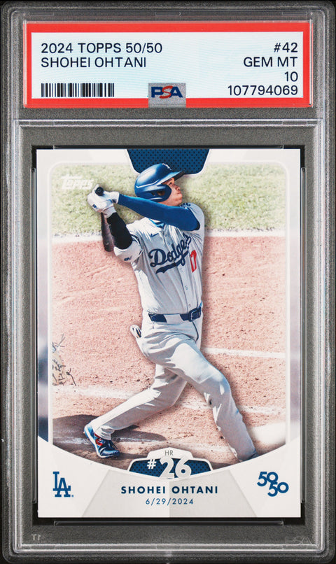 2024 Topps 50/50 Shohei Ohtani #42 Shohei Ohtani PSA 10