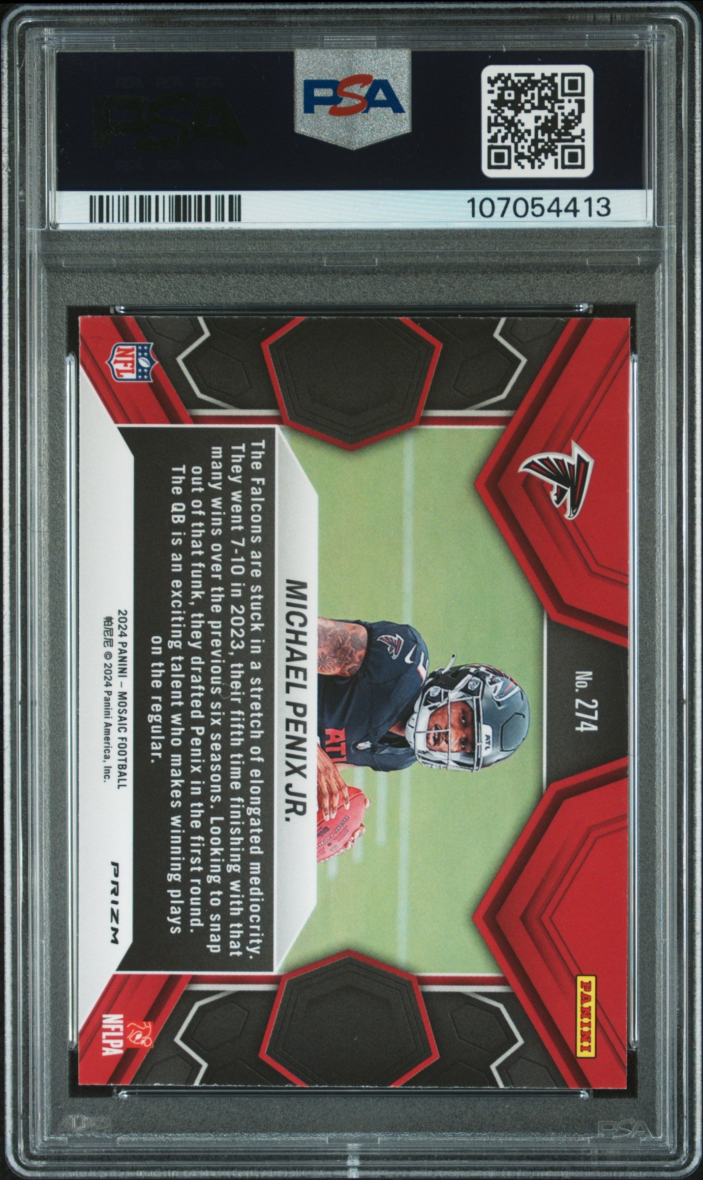2024 Panini Mosaic #274 Michael Penix Jr. Green PSA 10