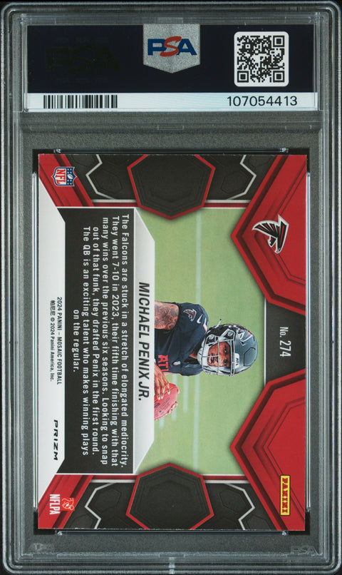 2024 Panini Mosaic #274 Michael Penix Jr. Green PSA 10