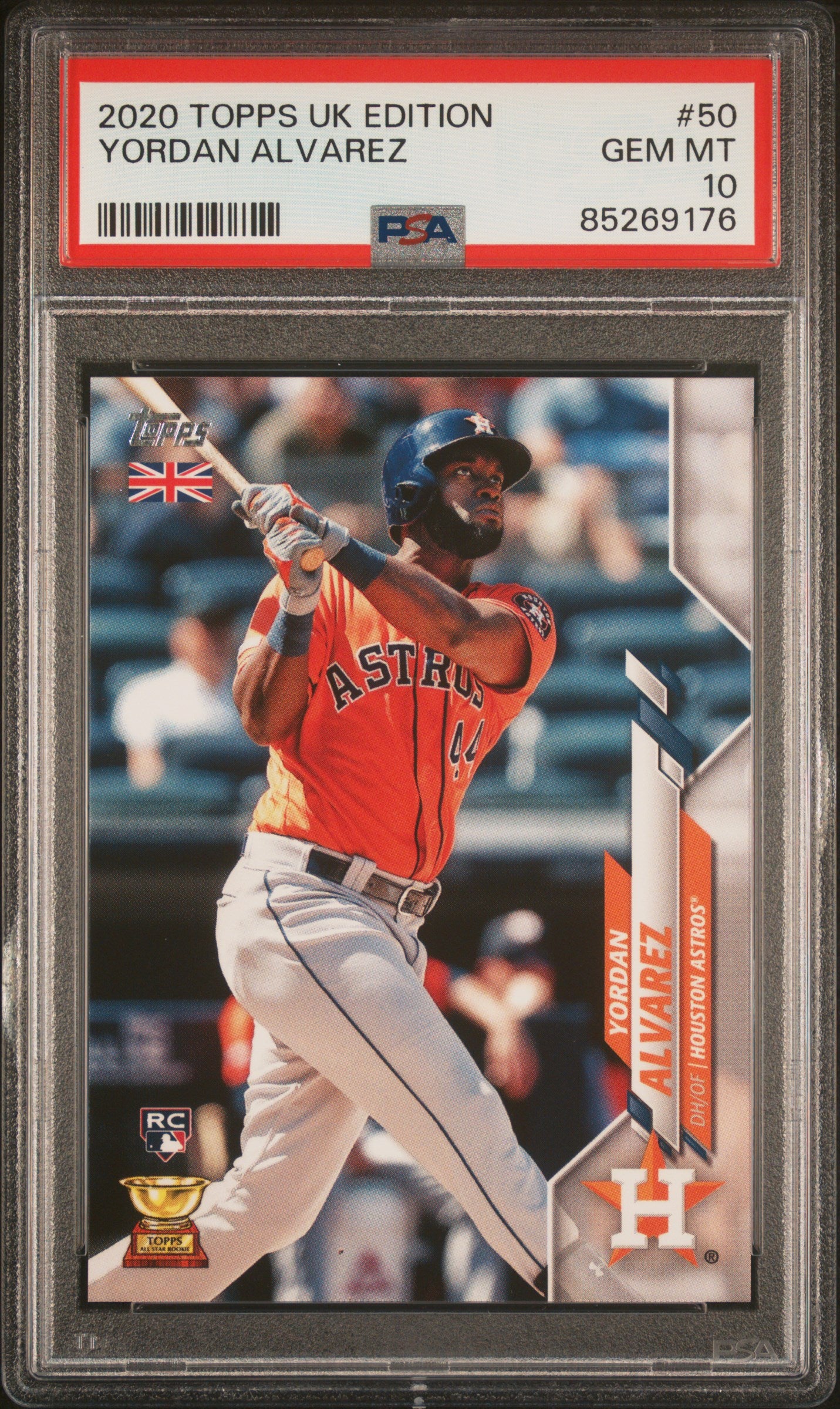 2020 Topps Uk Edition #50 Yordan Alvarez PSA 10