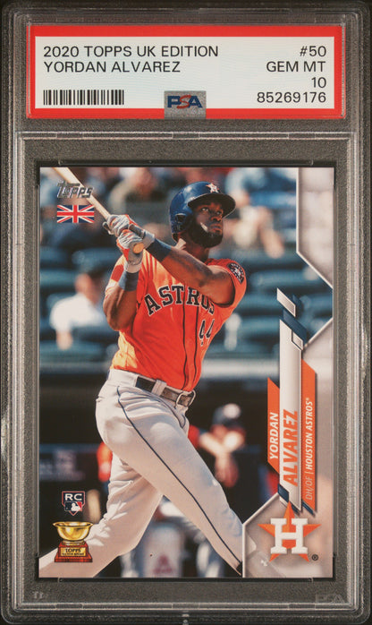 2020 Topps Uk Edition #50 Yordan Alvarez PSA 10