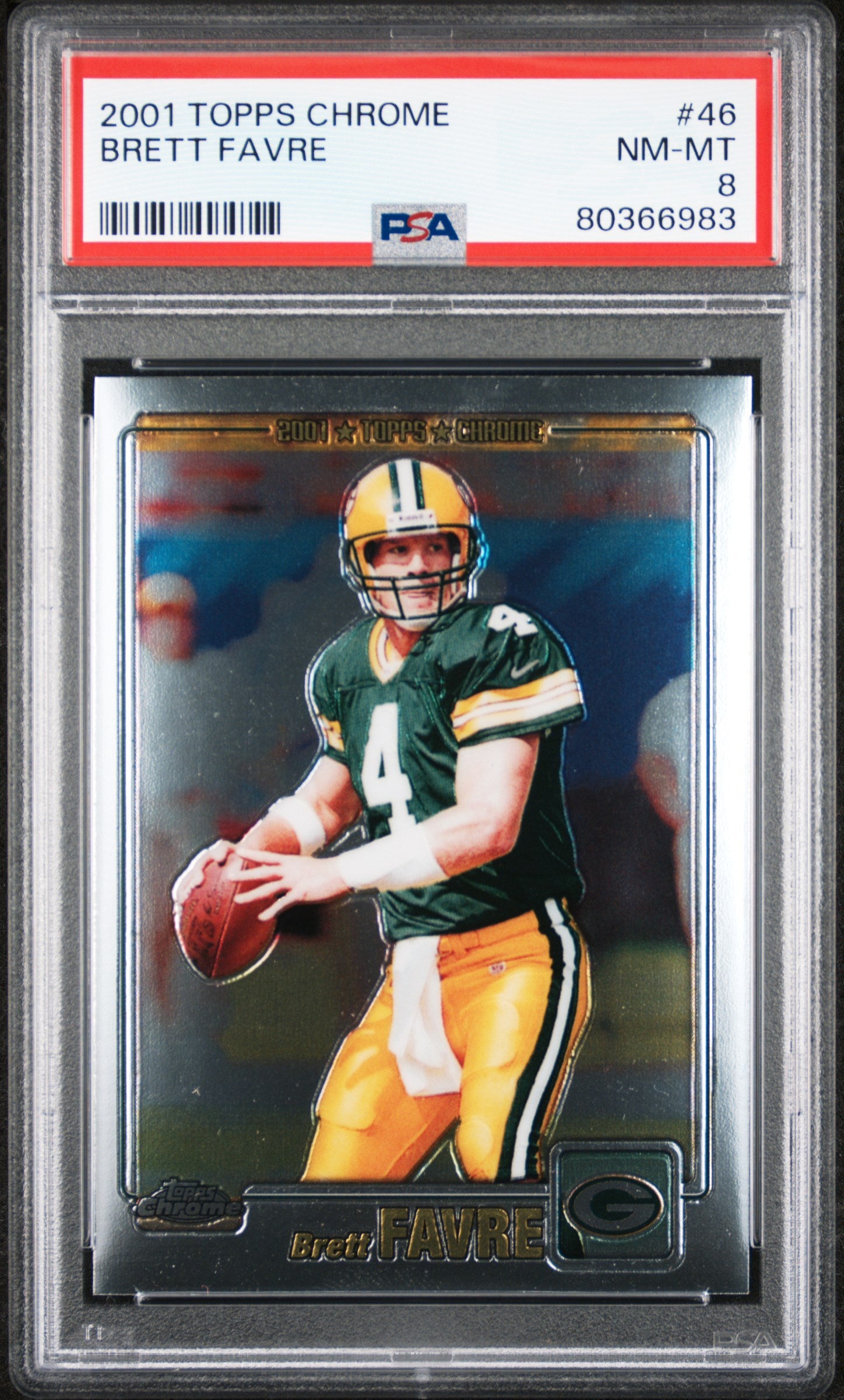 2001 Topps Chrome #46 Brett Favre PSA 8
