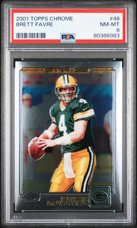 2001 Topps Chrome #46 Brett Favre PSA 8