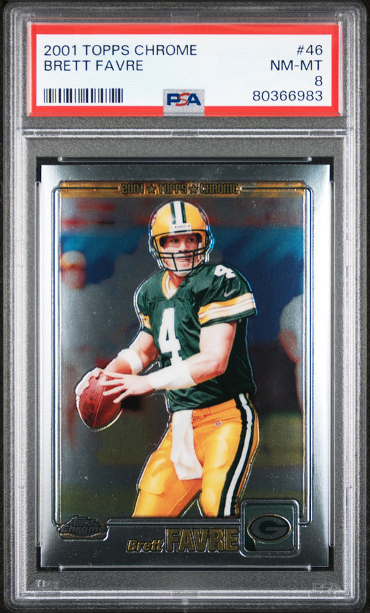 2001 Topps Chrome #46 Brett Favre PSA 8