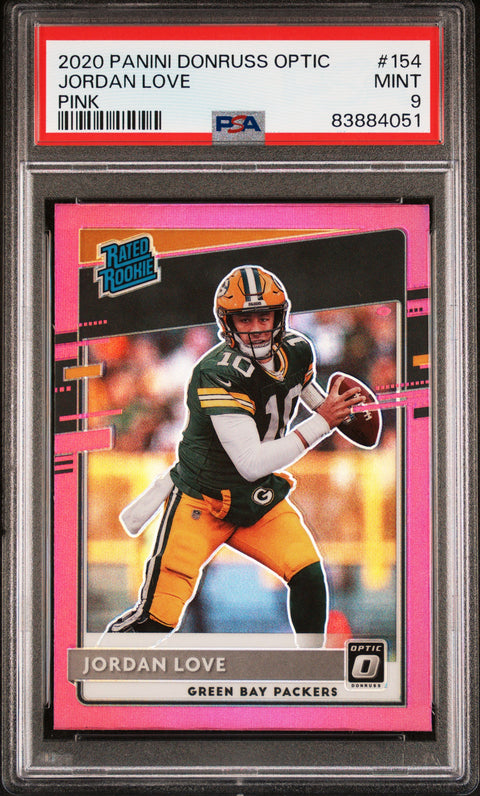 2020 Panini Donruss Optic #154 Jordan Love Pink PSA 9