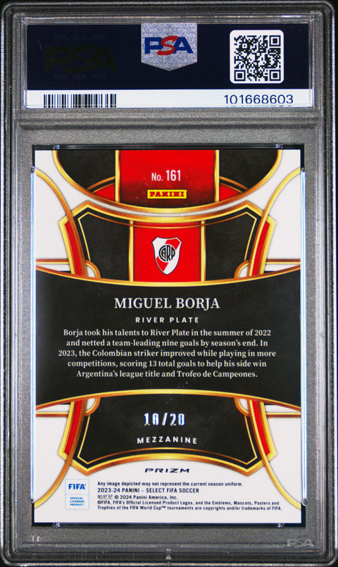 2023-24 Panini Select Fifa #161 Miguel Borja White PSA 9