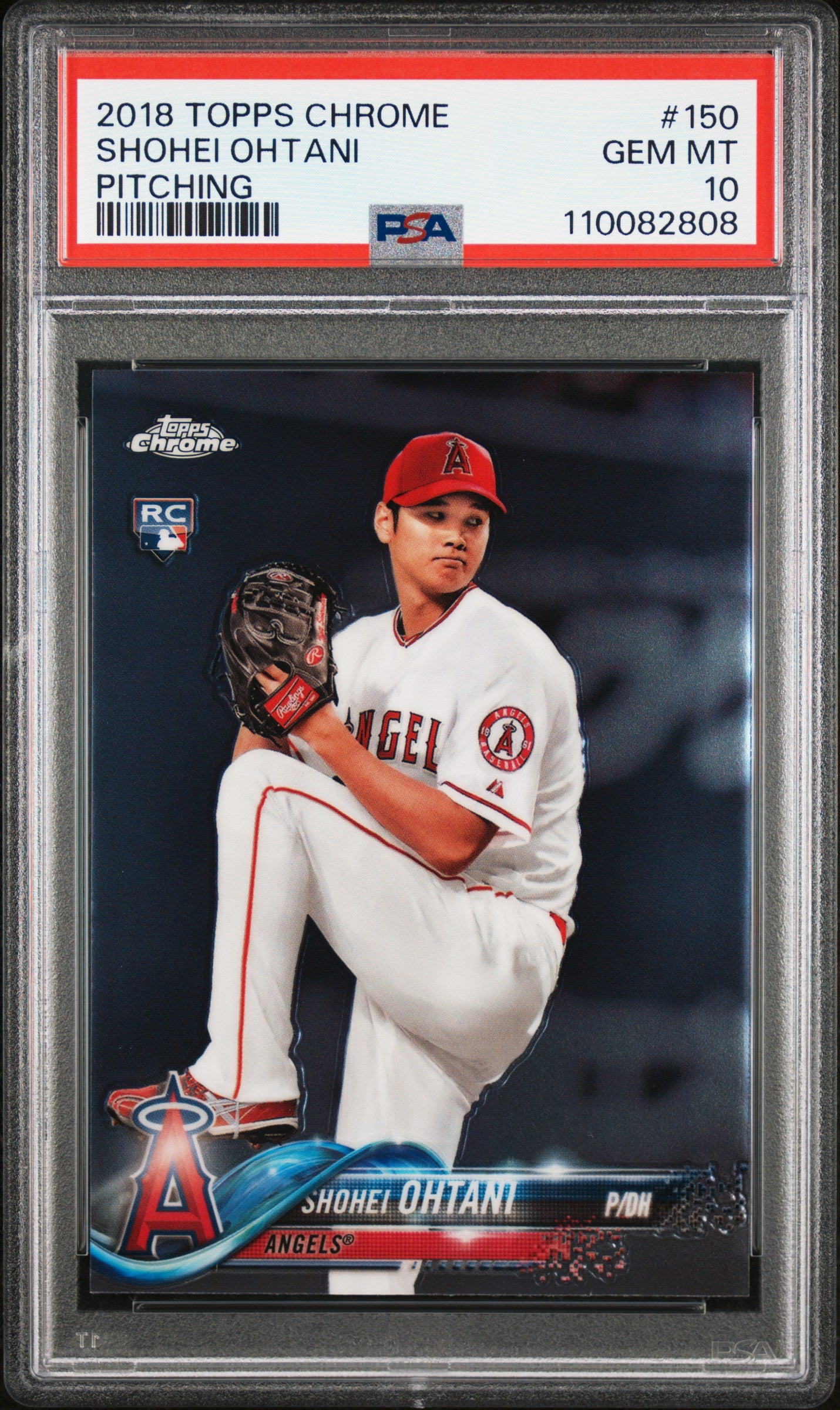 2018 Topps Chrome #150 Shohei Ohtani Pitching PSA 10