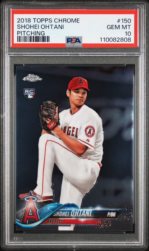 2018 Topps Chrome #150 Shohei Ohtani Pitching PSA 10