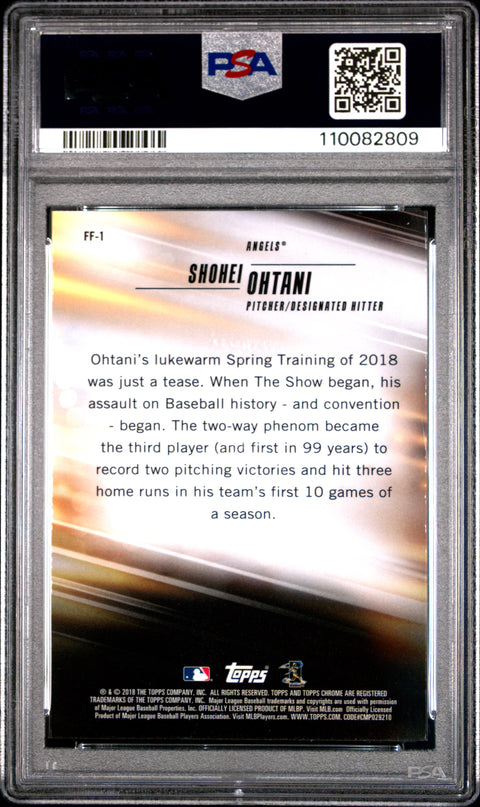 2018 Topps Chrome Freshman Flash #FF-1 Shohei Ohtani Freshman Flash PSA 10