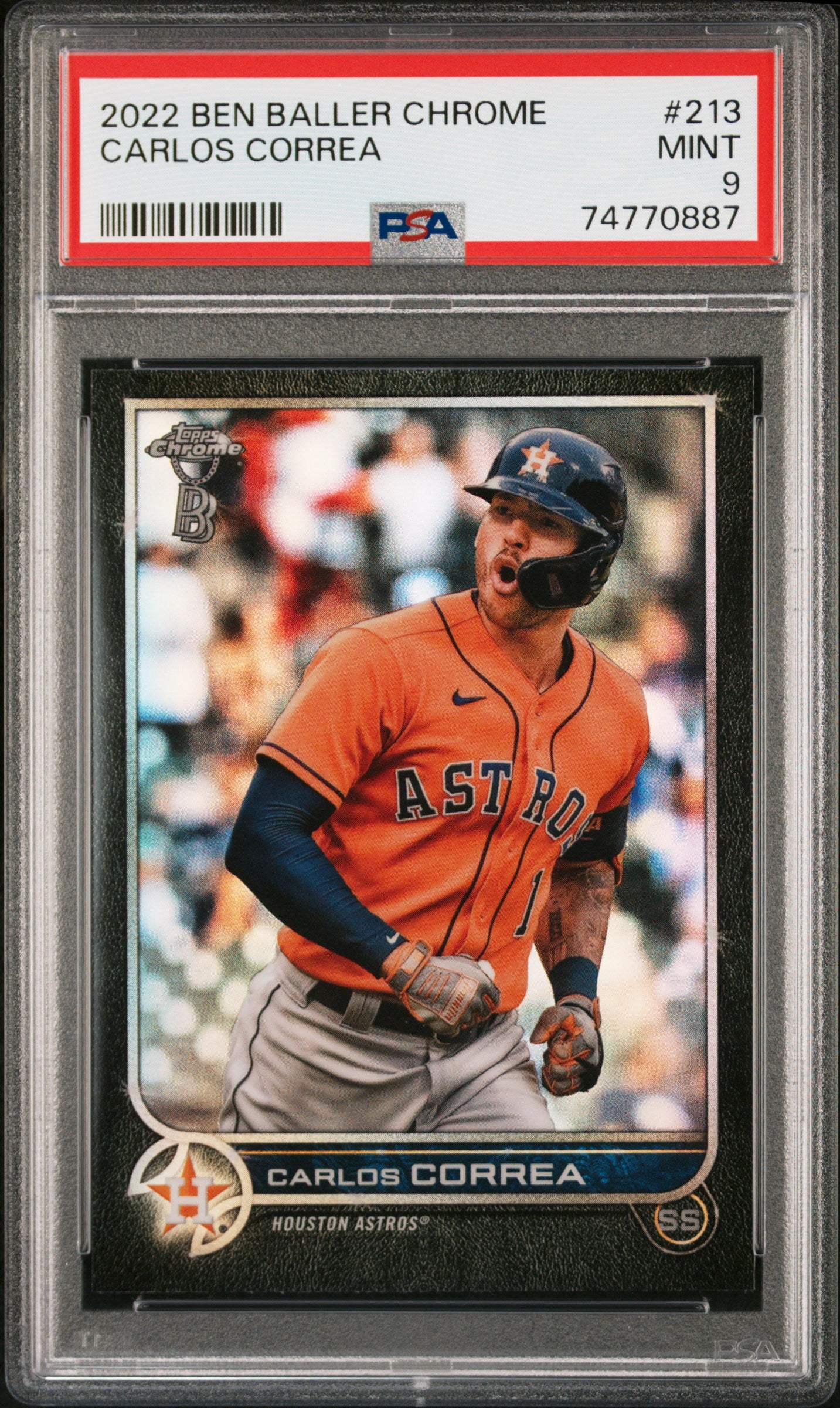 2022 Topps Chrome Ben Baller #213 Carlos Correa PSA 9