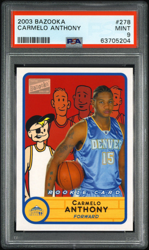 2003 Bazooka #278 Carmelo Anthony PSA 9