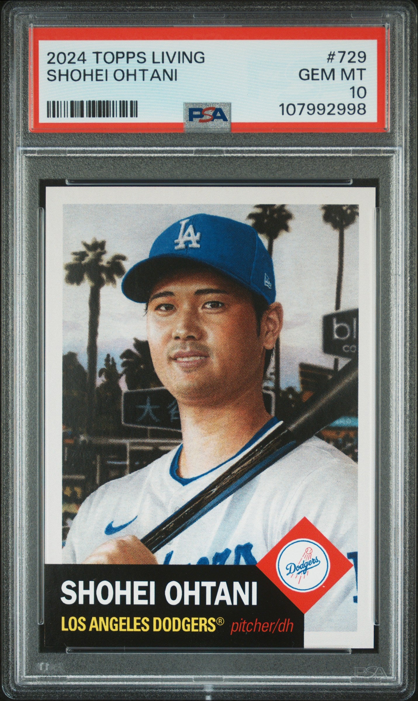 2024 Topps Living #729 Shohei Ohtani PSA 10