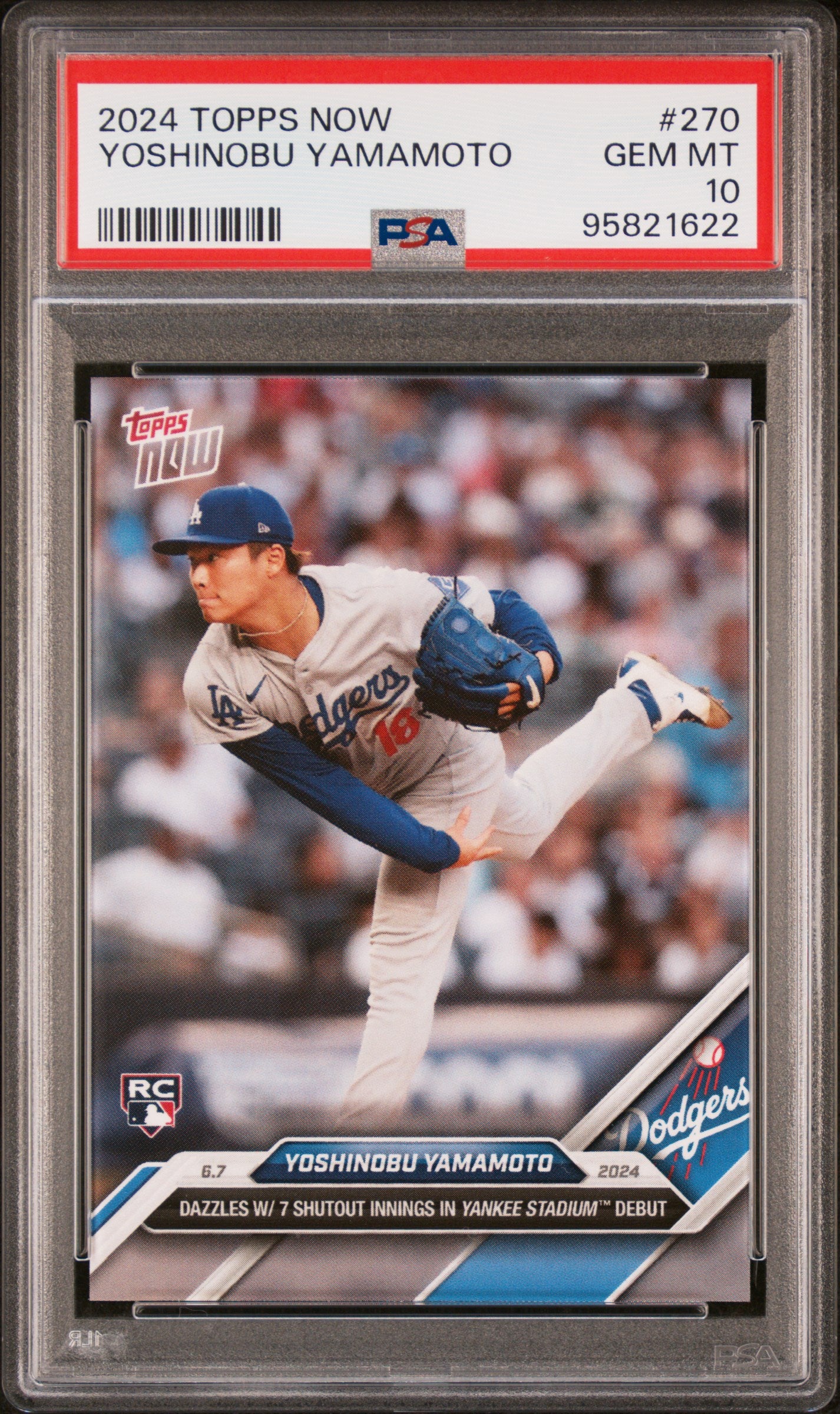 2024 Topps Now #270 Yoshinobu Yamamoto PSA 10