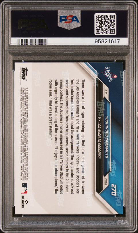 2024 Topps Now #270 Yoshinobu Yamamoto PSA 10