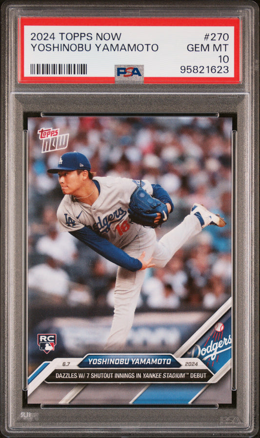 2024 Topps Now #270 Yoshinobu Yamamoto PSA 10