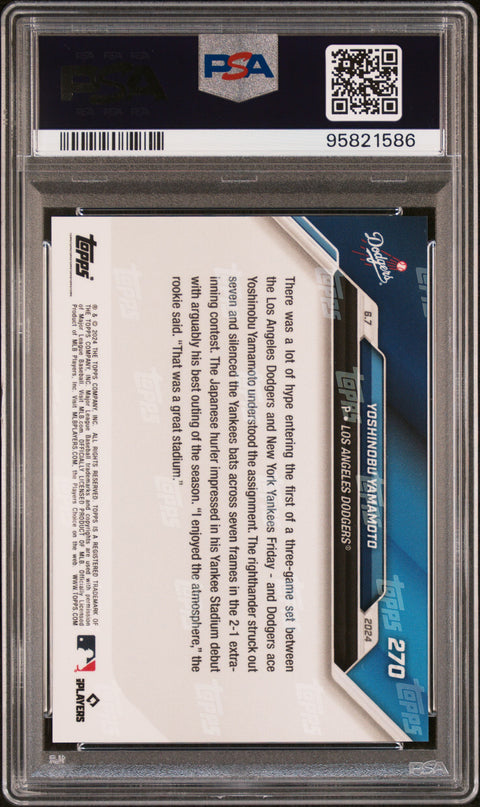 2024 Topps Now #270 Yoshinobu Yamamoto PSA 10