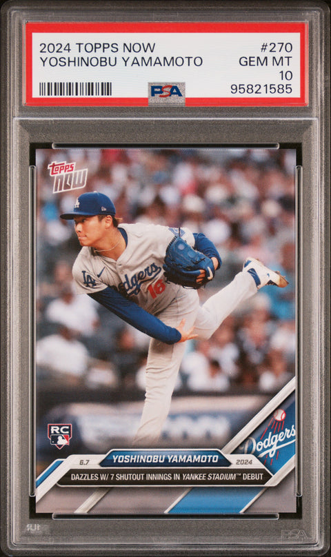2024 Topps Now #270 Yoshinobu Yamamoto PSA 10