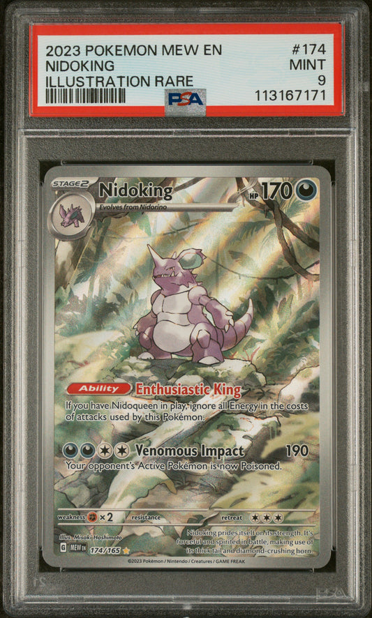 2023 Pokemon Mew En-151 Nidoking #174 PSA 9