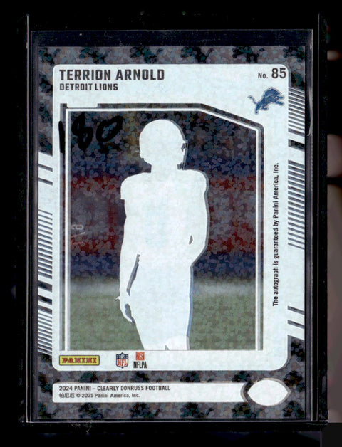 2024 Donruss Clearly #85 Terrion Arnold Autograph /7