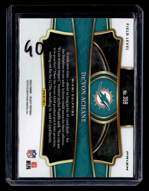 2023 Panini Select #359 De'Von Achane Cosmic
