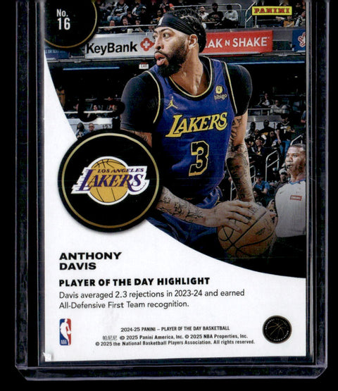 2024-25 Panini #16 Anthony Davis Player Of The Night Highlight /25