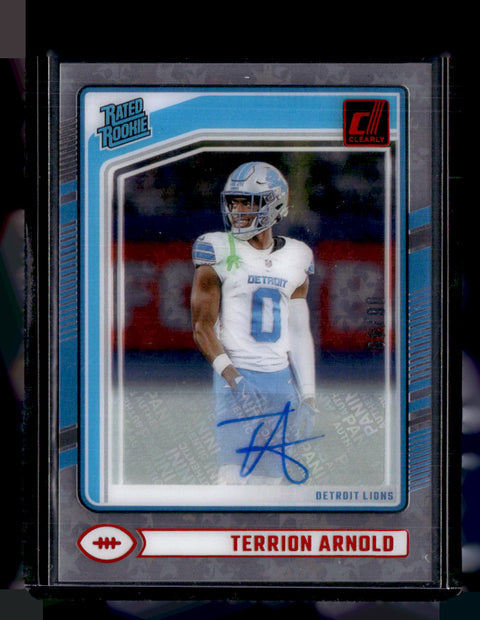 2024 Donruss Clearly #85 Terrin Arnold Rated Rookie Red Autoograph /49
