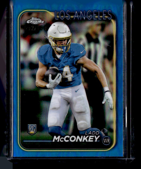 2024 Topps Chrome #212 Ladd McConkey bBlue Refractor /150