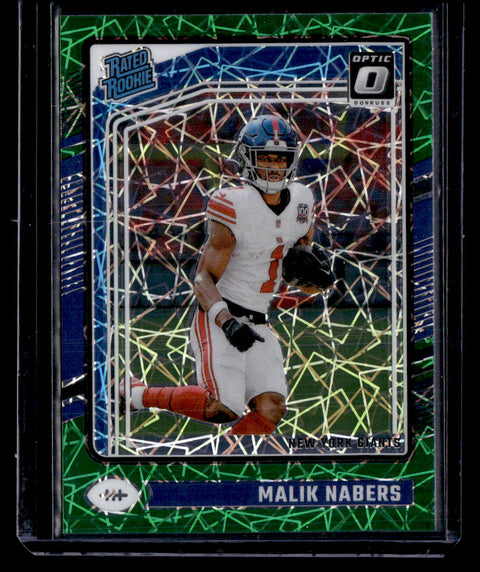 2024 Donruss Optic #271 Malik Nabers Green Velocity