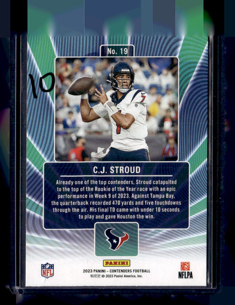 2023 Panini Contenders #19 Cj Stroud Winning Ticket