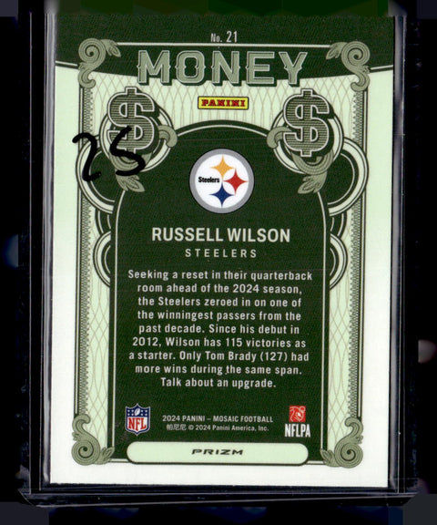 2024 Panini Mosaic #21 Russell Wilson Money