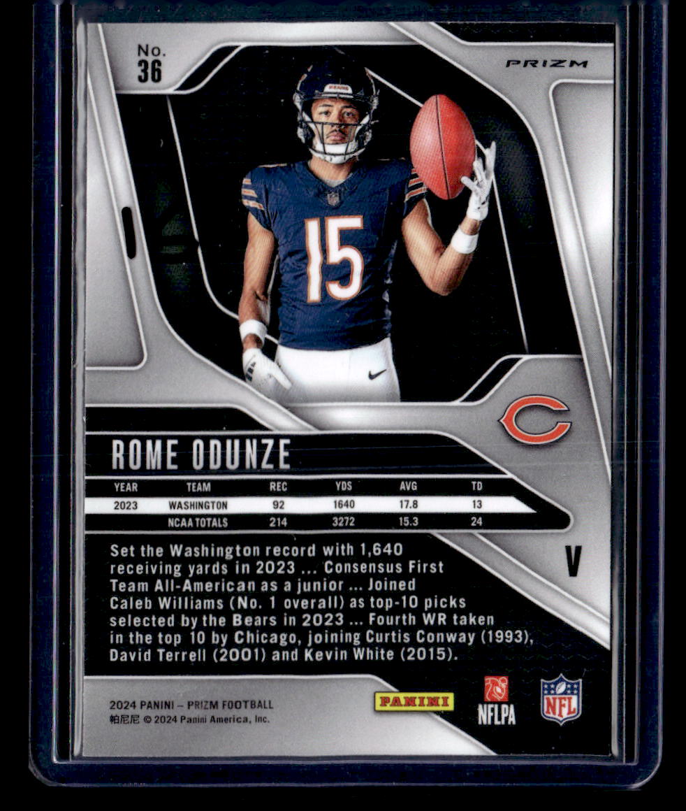 2024 Panini Prizm #38 Rome Odunze Silver