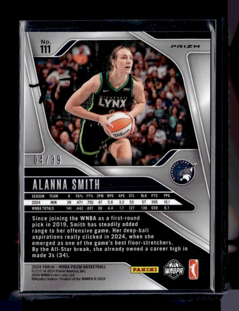 2024 Panini Prizm WNBA #111 Alanna Smith Black Velocity /39