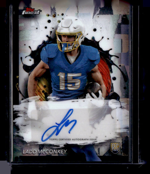 2024 Topps Finest RFA-LM Ladd McConkey Certified Autograph