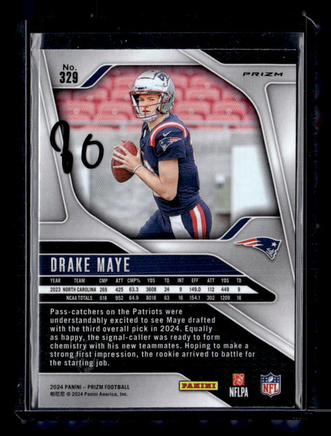 2024 Panini Prizm #329 Drake Maye Silver