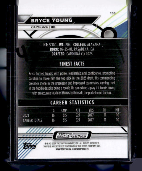 2024 Topps Finest #158 Bryce Young Yellow /50