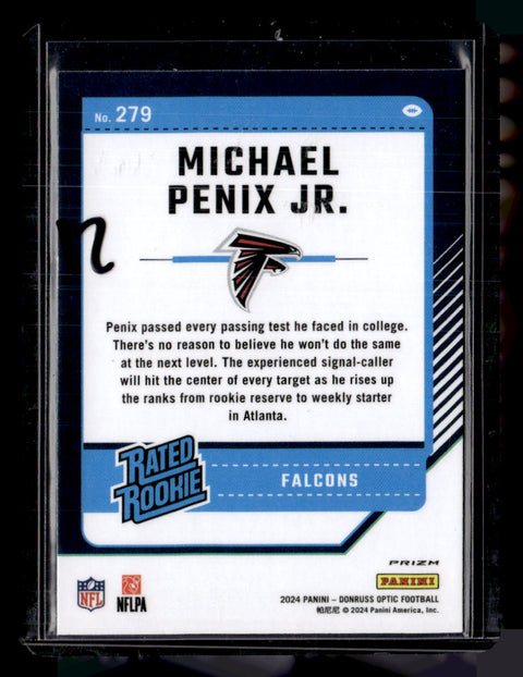 2024 Donruss Optic #279 Michael Penix Jr. Purple Shock
