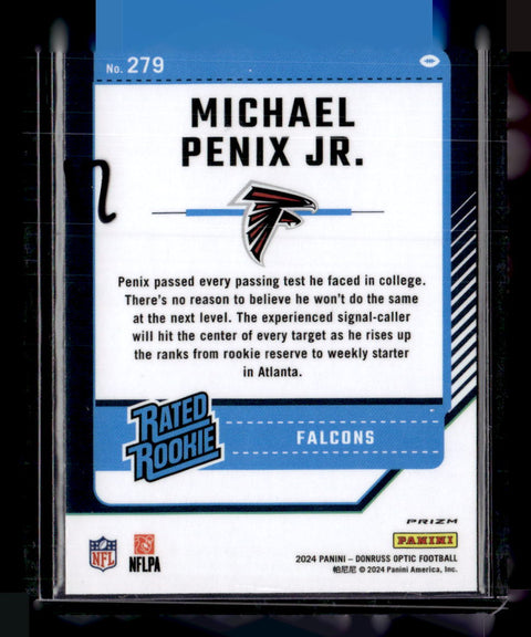2024 Donruss Optic #279 Michael Penix Jr. Purple Shock