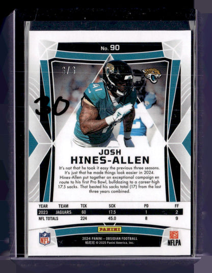 2024 Panini Obsidian Josh Hines-Allen Jade Green /6