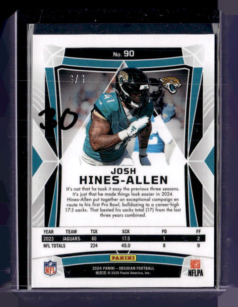 2024 Panini Obsidian Josh Hines-Allen Jade Green /6