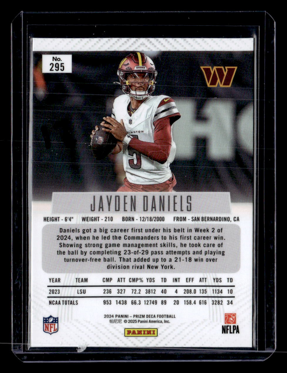 2024 Panini Prizm Deca #295 Jayden Daniels
