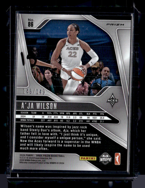 2024 Panini Prizm WNBA A'ja Wilson Purple /149