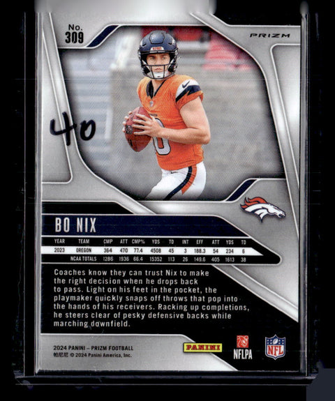 2024 Panini Prizm #309 Bo Nix