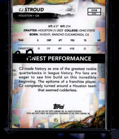 2024 Topps Finest #208 Cj Stroud /125